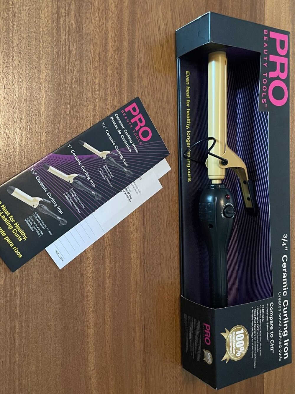 NEW Pro Tools 3/4" Ceramic Curling Iron Salon Model like CHI, hair care beauty